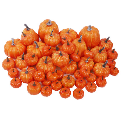 Fall Decorations for Home-6Pcs Mini Pumpkins & 2Pcs Gourds, 30Pcs Autumn Leaves & 10Pcs Acorns, 2Pcs Pinecones Centerpiece Set -Thanksgiving Harvest Decor for Table, Mantel, Party Backdrop