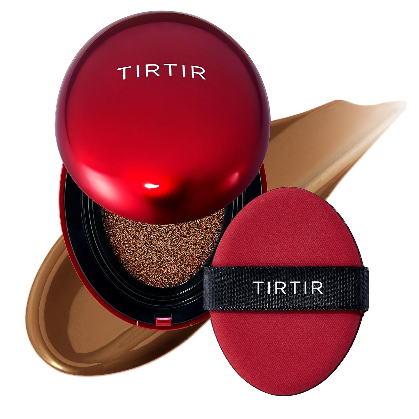 TIRTIR Red Cushion Foundation Mask Fit Full Coverage Weightless Skin Fit Satin Glow Finish Buildable