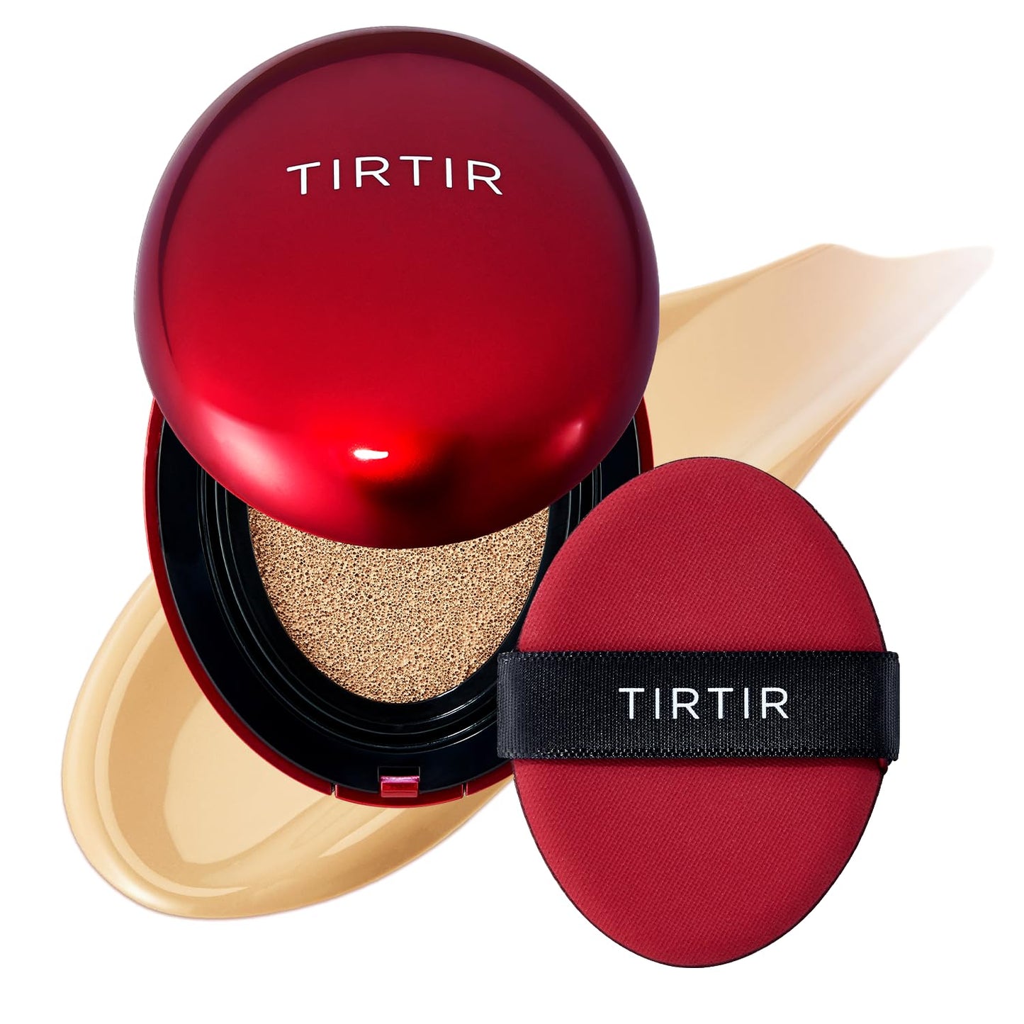 TIRTIR Red Cushion Foundation Mask Fit Full Coverage Weightless Skin Fit Satin Glow Finish Buildable
