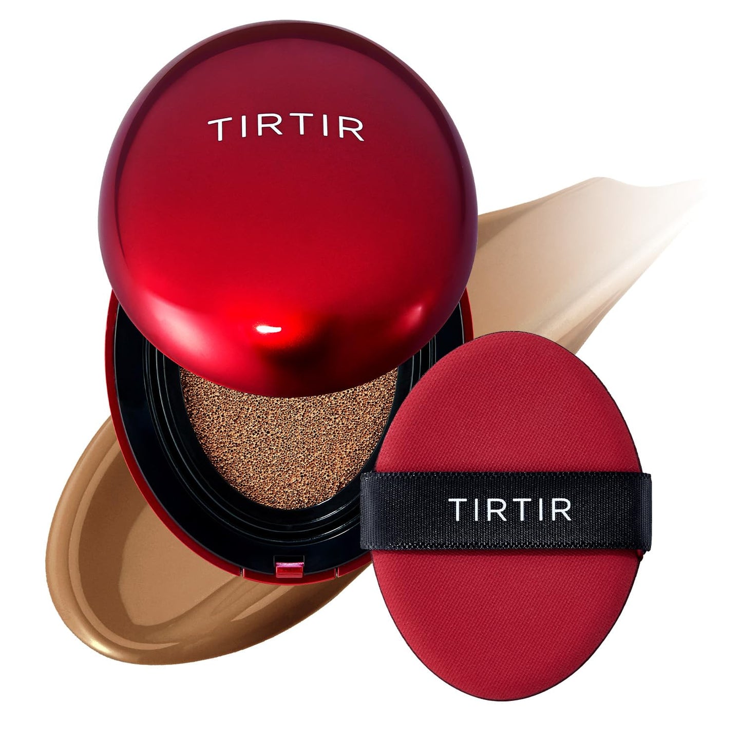 TIRTIR Red Cushion Foundation Mask Fit Full Coverage Weightless Skin Fit Satin Glow Finish Buildable