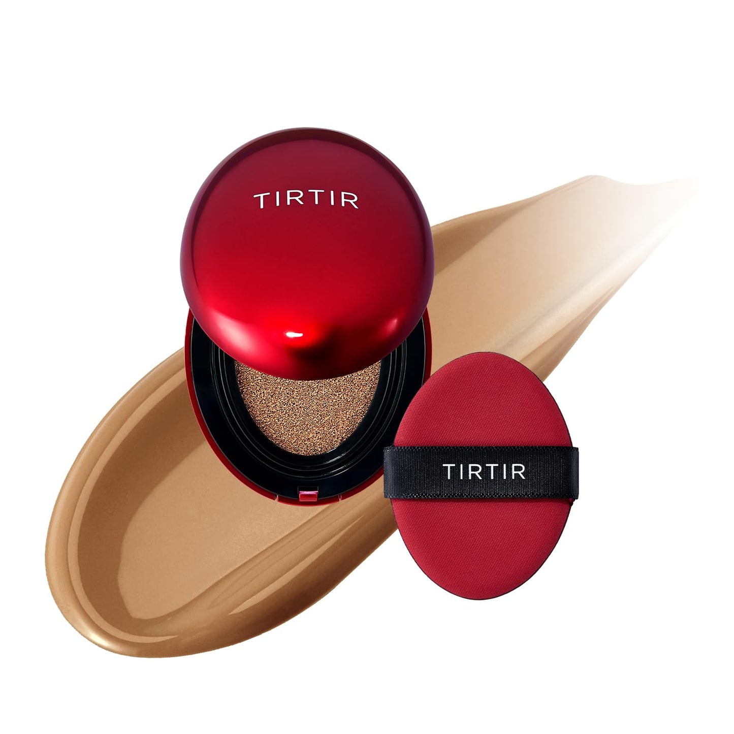 TIRTIR Red Cushion Foundation Mask Fit Full Coverage Weightless Skin Fit Satin Glow Finish Buildable