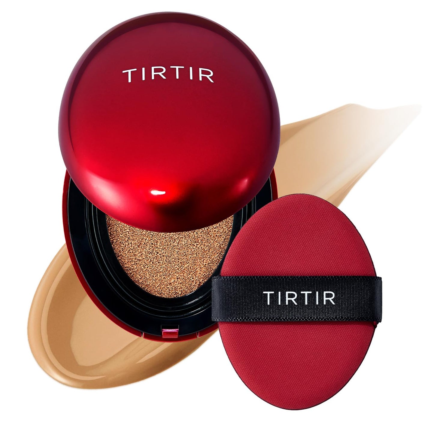 TIRTIR Red Cushion Foundation Mask Fit Full Coverage Weightless Skin Fit Satin Glow Finish Buildable