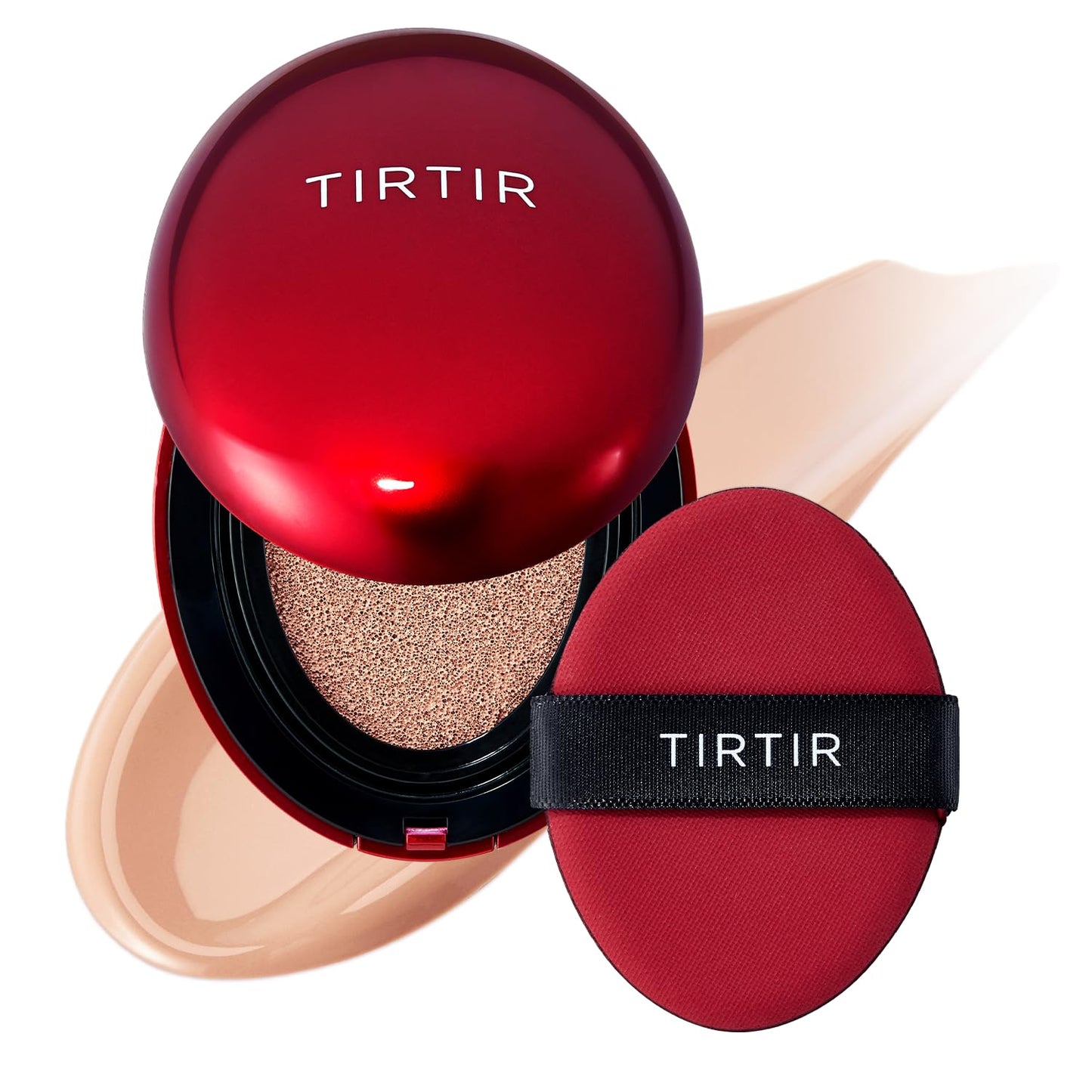 TIRTIR Red Cushion Foundation Mask Fit Full Coverage Weightless Skin Fit Satin Glow Finish Buildable
