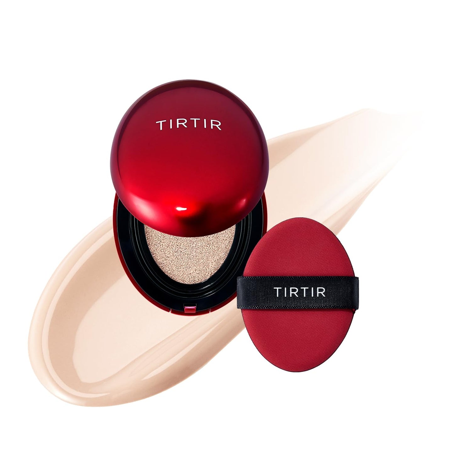 TIRTIR Red Cushion Foundation Mask Fit Full Coverage Weightless Skin Fit Satin Glow Finish Buildable