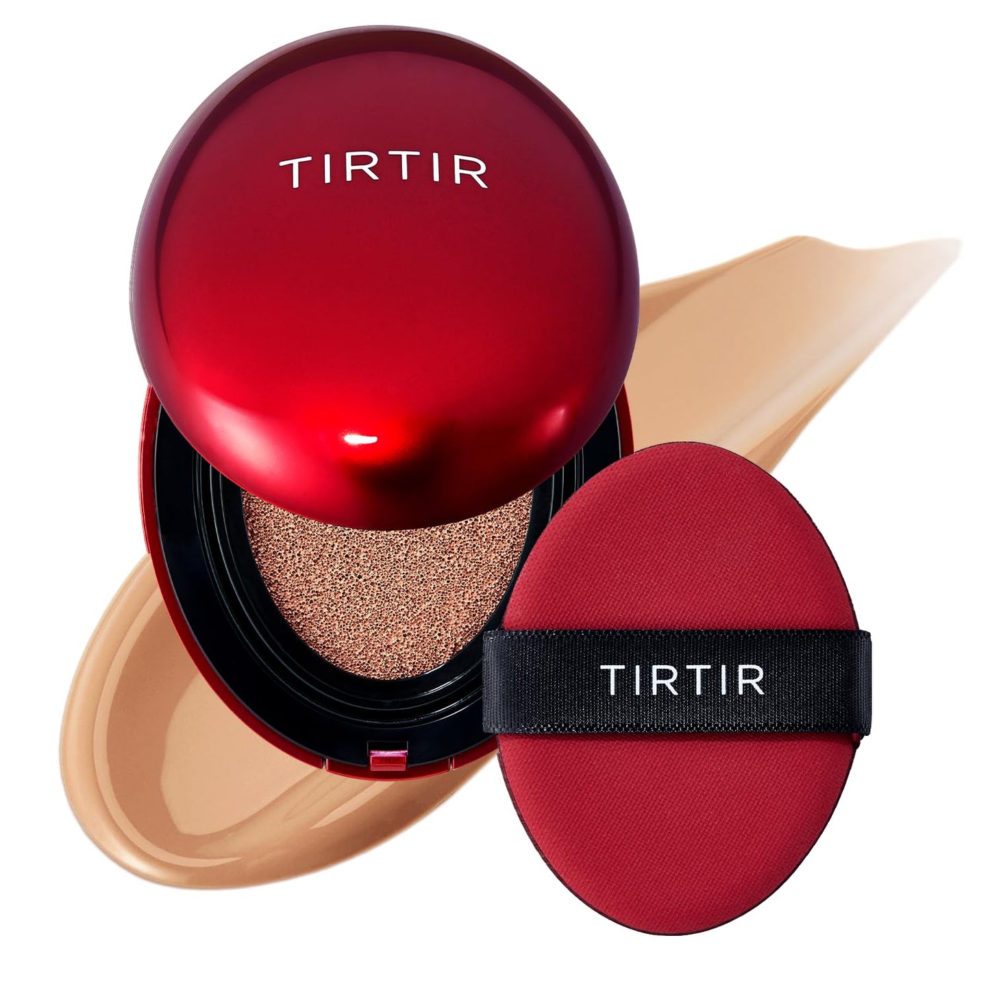 TIRTIR Red Cushion Foundation Mask Fit Full Coverage Weightless Skin Fit Satin Glow Finish Buildable