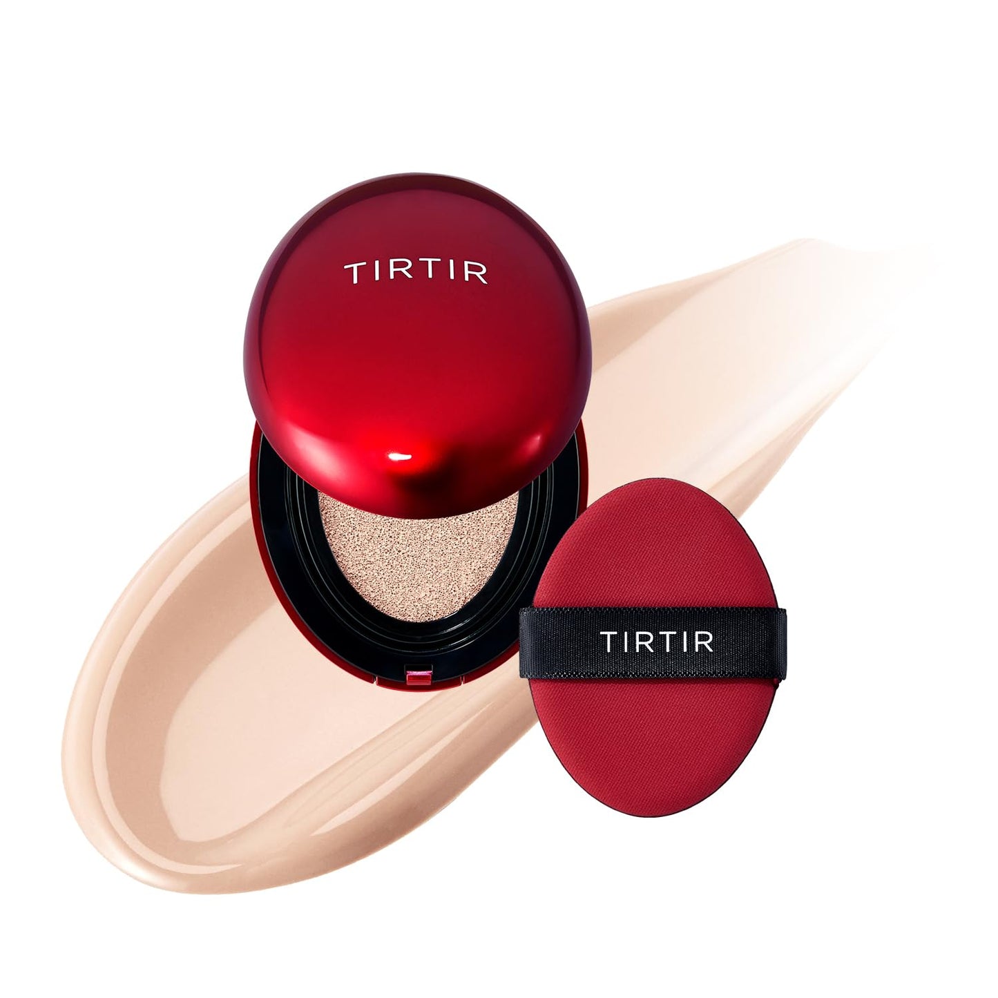TIRTIR Red Cushion Foundation Mask Fit Full Coverage Weightless Skin Fit Satin Glow Finish Buildable