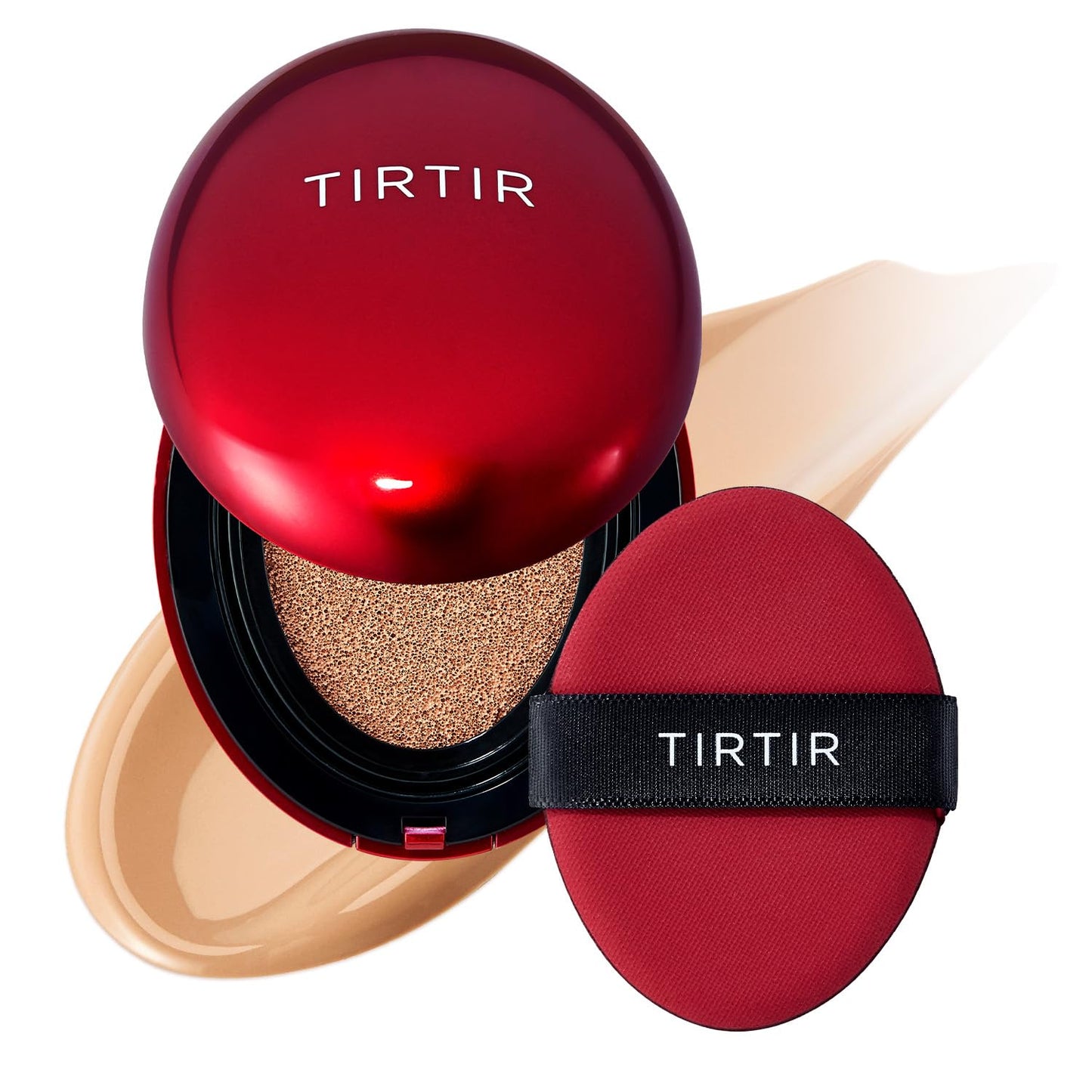 TIRTIR Red Cushion Foundation Mask Fit Full Coverage Weightless Skin Fit Satin Glow Finish Buildable