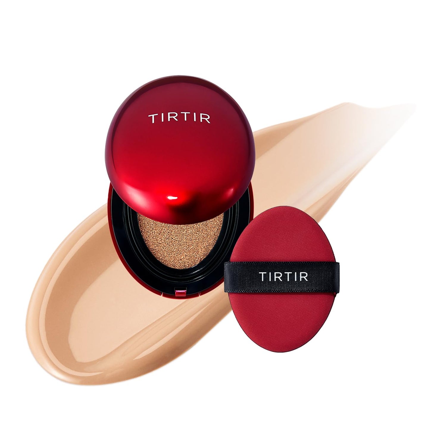 TIRTIR Red Cushion Foundation Mask Fit Full Coverage Weightless Skin Fit Satin Glow Finish Buildable