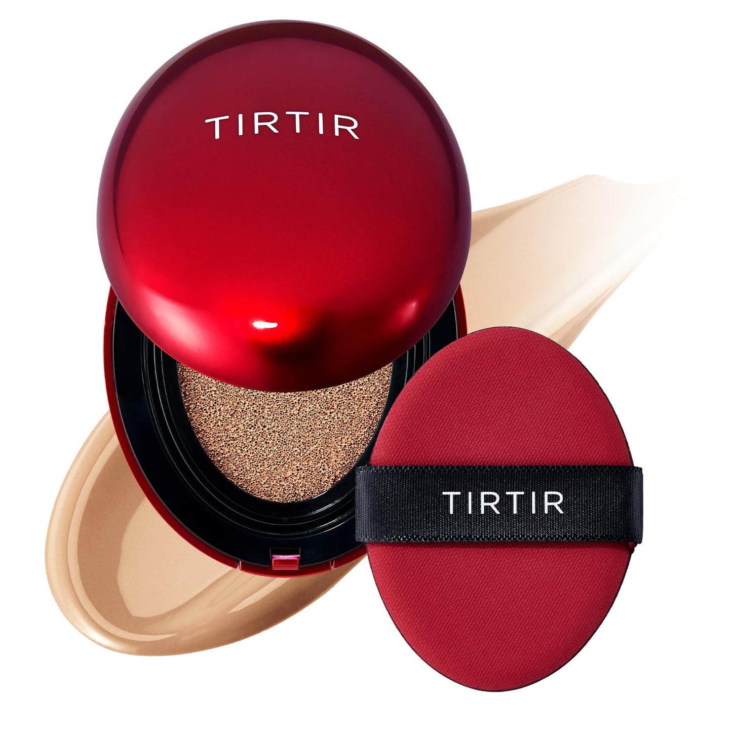 TIRTIR Red Cushion Foundation Mask Fit Full Coverage Weightless Skin Fit Satin Glow Finish Buildable