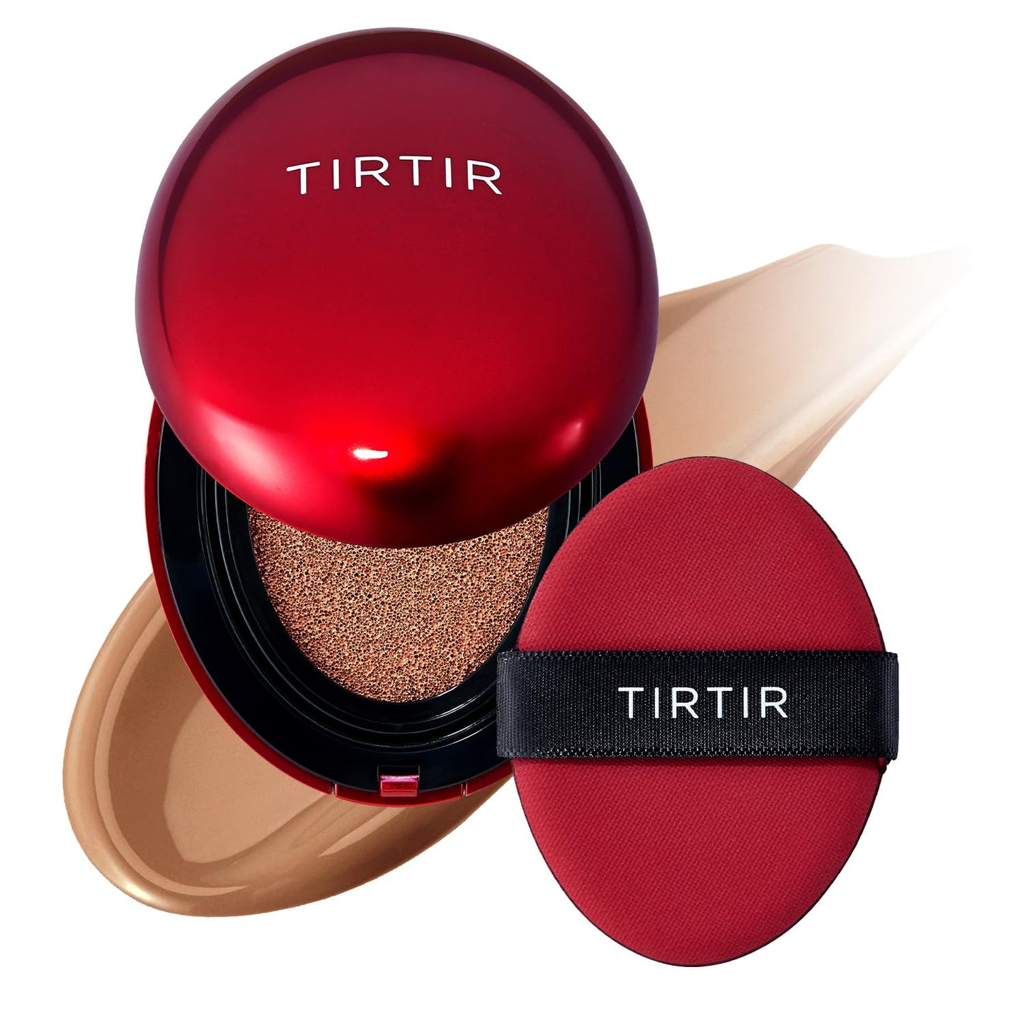 TIRTIR Red Cushion Foundation Mask Fit Full Coverage Weightless Skin Fit Satin Glow Finish Buildable