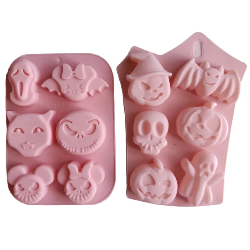 Halloween Silicone Mold DIY Cake Dessert Decoration Pudding Dessert Chocolate Mold Halloween Ghost Silicone Mold