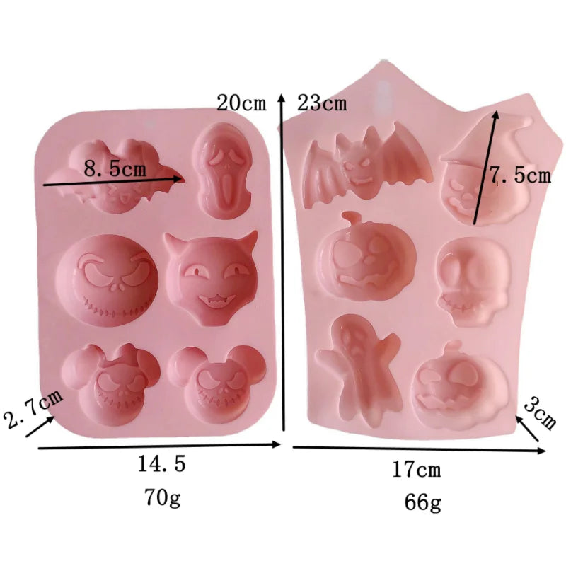 Halloween Silicone Mold DIY Cake Dessert Decoration Pudding Dessert Chocolate Mold Halloween Ghost Silicone Mold