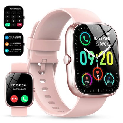 IP68 Waterproof 1.91″ Smartwatch for Android & iPhone – Bluetooth Calling, 100+ Sports Modes, Fitness Tracker (Black)