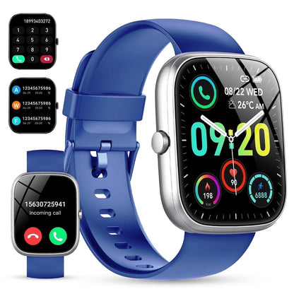 IP68 Waterproof 1.91″ Smartwatch for Android & iPhone – Bluetooth Calling, 100+ Sports Modes, Fitness Tracker (Black)