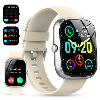 IP68 Waterproof 1.91″ Smartwatch for Android & iPhone – Bluetooth Calling, 100+ Sports Modes, Fitness Tracker (Black)