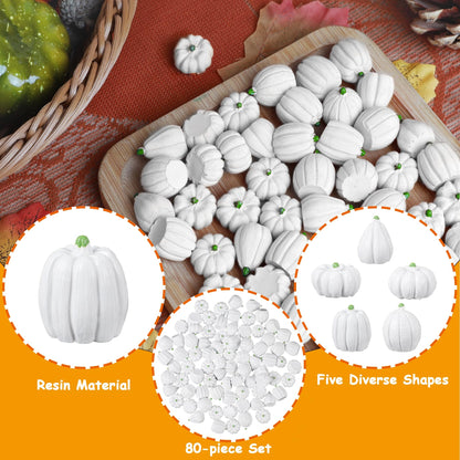 Fall Decorations for Home-6Pcs Mini Pumpkins & 2Pcs Gourds, 30Pcs Autumn Leaves & 10Pcs Acorns, 2Pcs Pinecones Centerpiece Set -Thanksgiving Harvest Decor for Table, Mantel, Party Backdrop