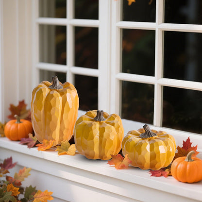 Fall Decorations for Home-6Pcs Mini Pumpkins & 2Pcs Gourds, 30Pcs Autumn Leaves & 10Pcs Acorns, 2Pcs Pinecones Centerpiece Set -Thanksgiving Harvest Decor for Table, Mantel, Party Backdrop