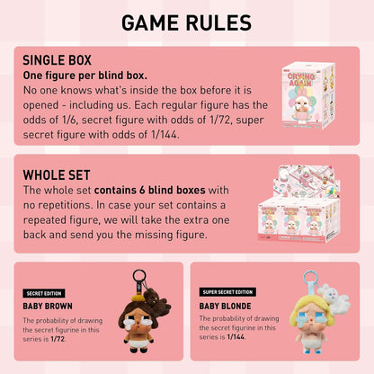 Crybaby Tears Factory Series - Vinyl Face Plush Blind Box, Random Design Action Figures Collectible Toys Home Decorations, Holiday Birthday Gifts, Single Box