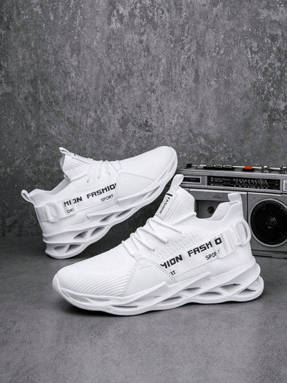 Men'S Hollow Knit Breathable Sports Casual Running Sneakers
