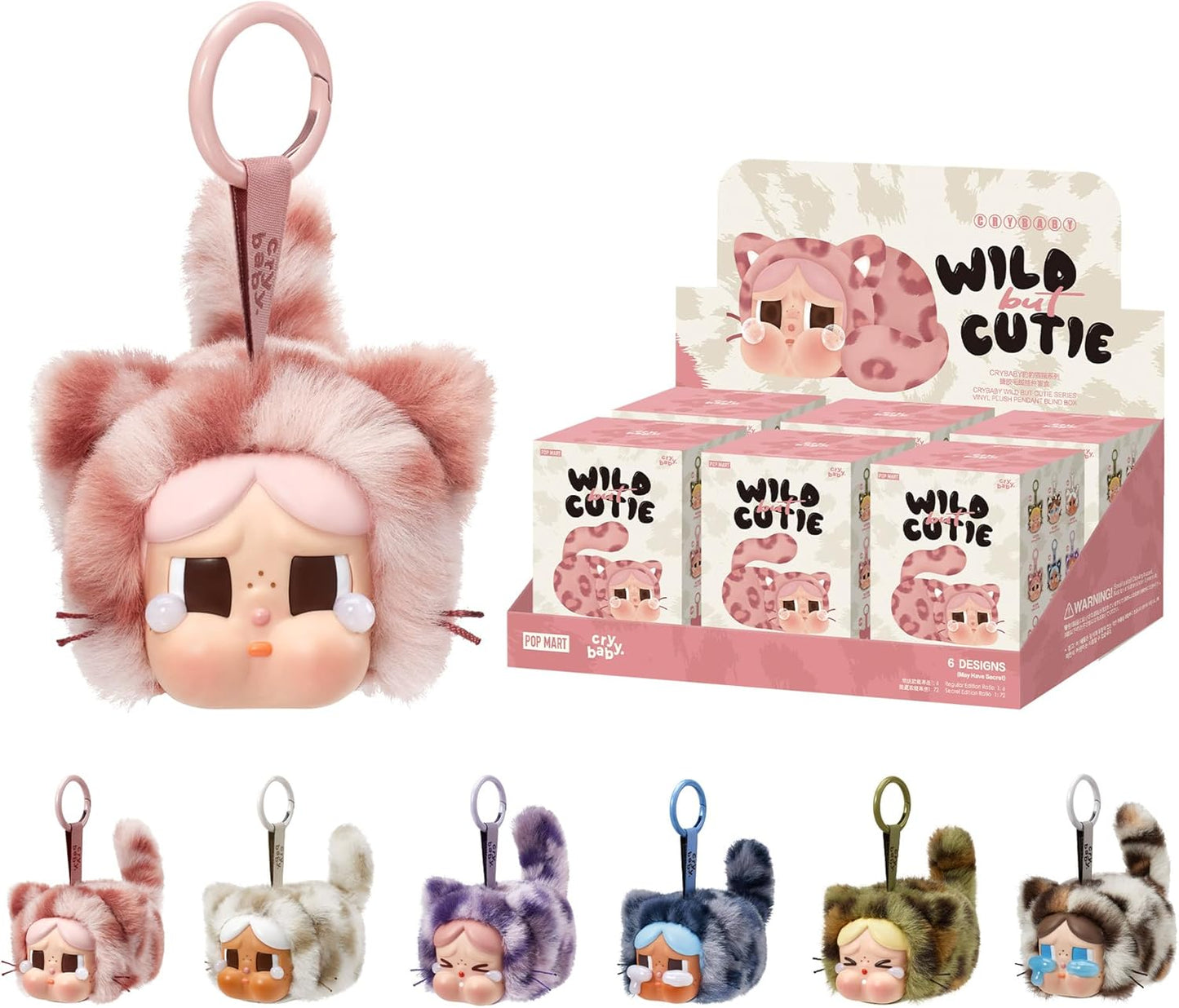 Crybaby Wild but Cutie Series - Vinyl Plush Pendant Blind Box, Random Design Action Figures Collectible Toys Decorations, Holiday Birthday Gifts for Girls and Boys, Whole Set