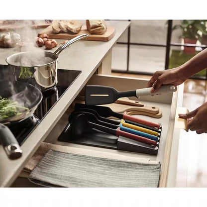 Elevate 5-Piece Kitchen Utensil Set with Storage Tray