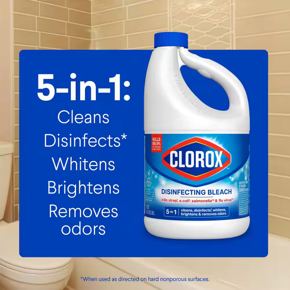 Concentrated Regular Disinfecting Liquid Laundry Bleach, 81 Fl.Oz. 6-Pack