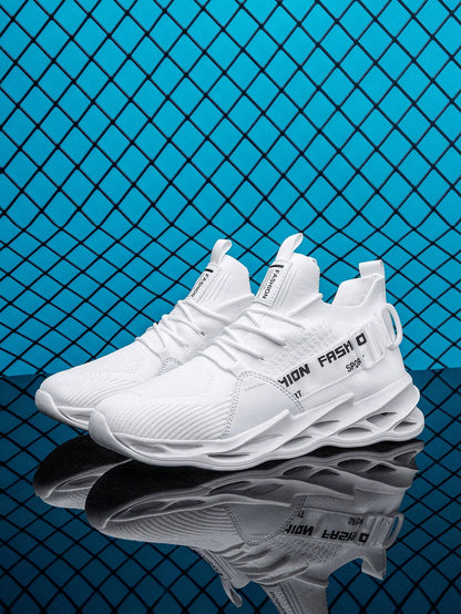 Men'S Hollow Knit Breathable Sports Casual Running Sneakers