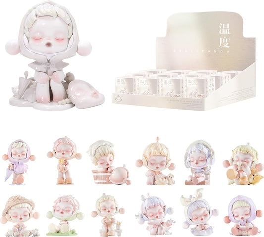SKULLPANDA Warmth Series 12PC Action Figure Popular Toy Collectible Art Toy Exclusive Kawaii Fantastic Creative Gift Room Decor Desktop Cute Figure, for Christmas Birthday Party Holiday
