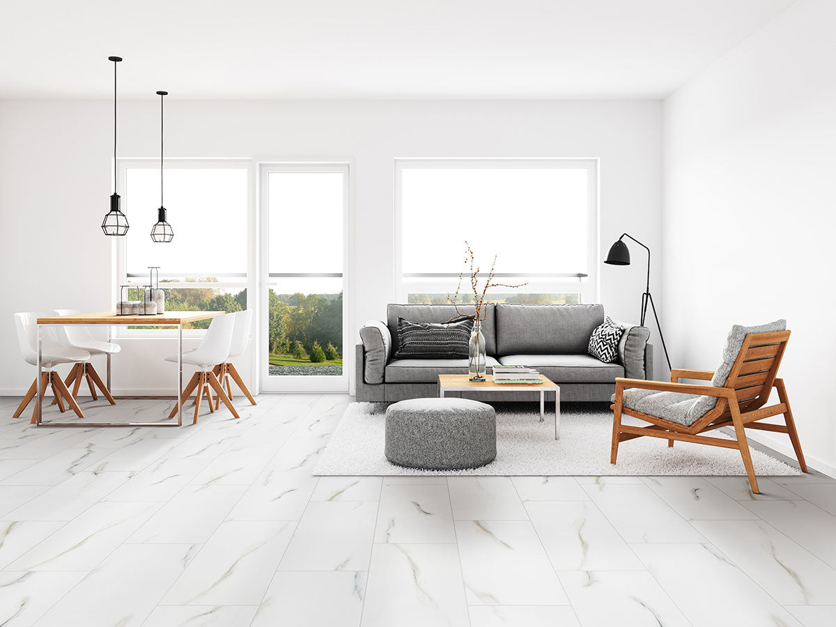 ARIA BIANCO 12x24 POLISHED PORCELAIN TILE