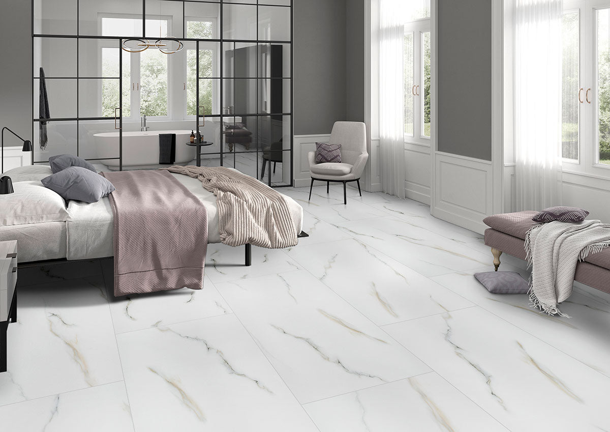 ARIA BIANCO 24x48 POLISHED PORCELAIN TILE