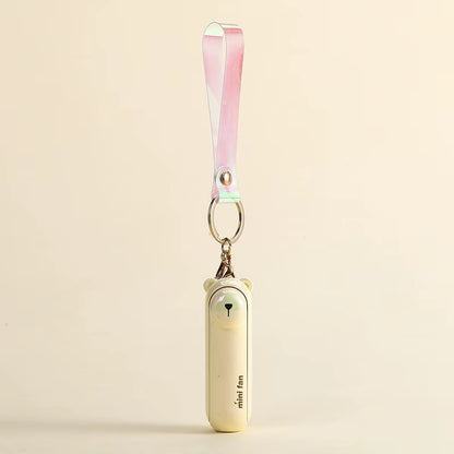 Cute Mini Fan Kipas Portable Hand Fold Bedside Office USB Charge Battery Table Desk Cooling