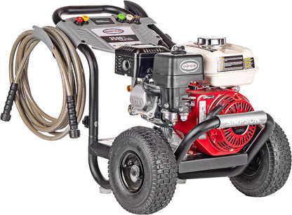 61014 3500 PSI at 2.5 GPM Honda GX200 with AAA AX300 Axial Cam Pump Cold Water Professional Gas Pressure Washer PS61002-S