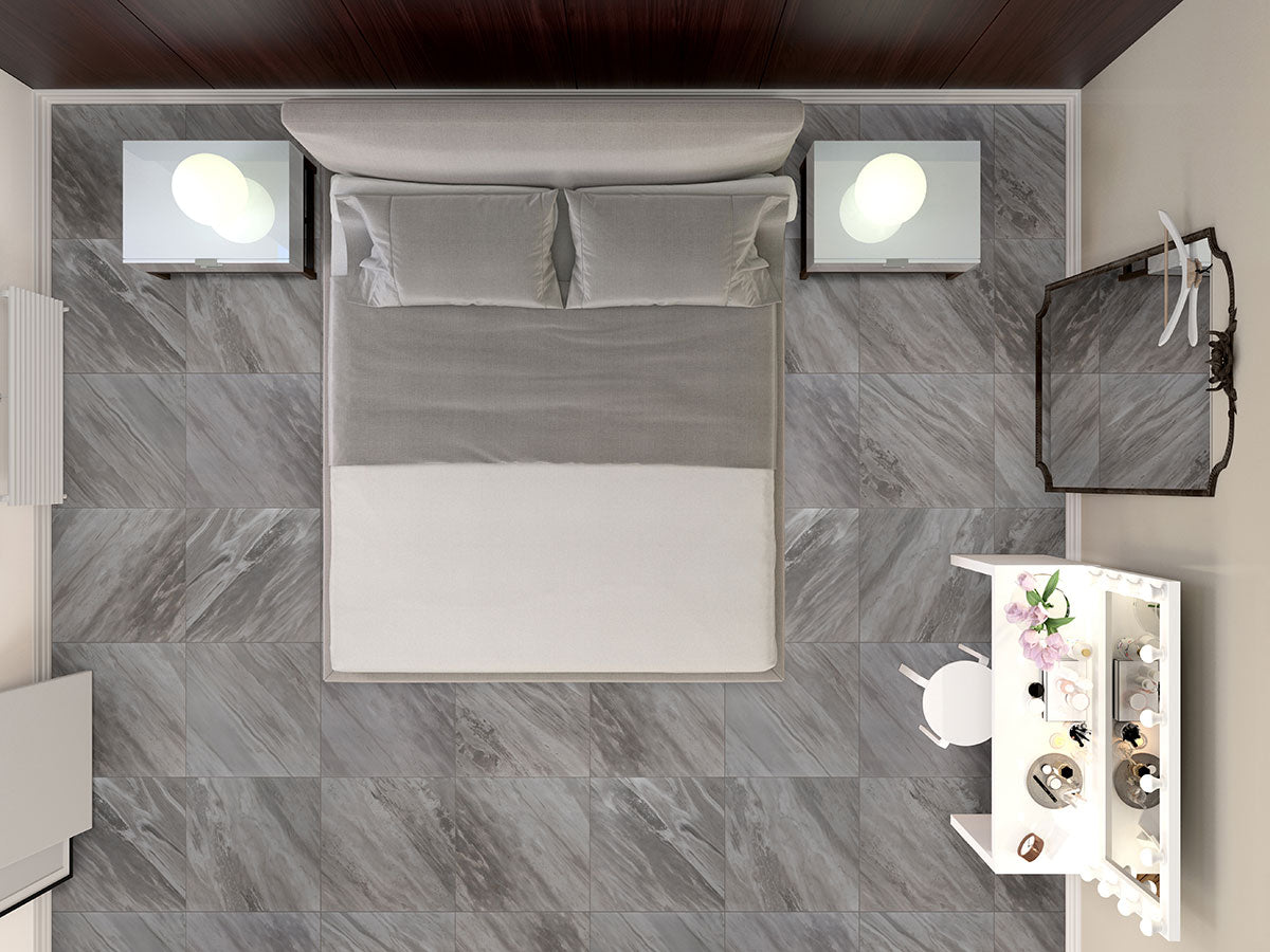 Eden Bardiglio 32x32 Porcelain Tile - Polished & Matte