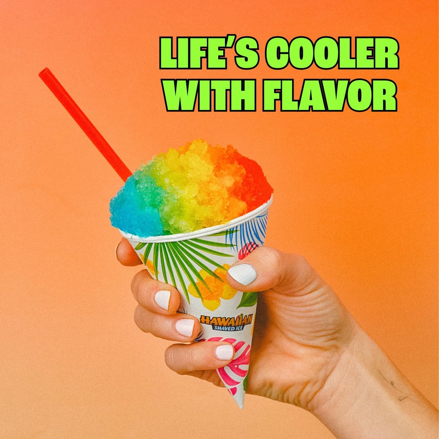 S777 Snow Cone and Shaved Ice Machine with Blade Adjustment Knob and 5 Reusable Plastic Ice Mold Cups. Great for Granitas, Seltzers, Italian Soda and More 120V, Matte Black