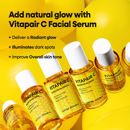 Vitapair C Glow Facial Serum - Vitamin Skin Care, Korean Face Products for Hydrating Beauty, Women Moisturizer, Dry Serums, Sensitive Oily Skincare, Night Moisturizers 45Ml /1.52 Fl Oz