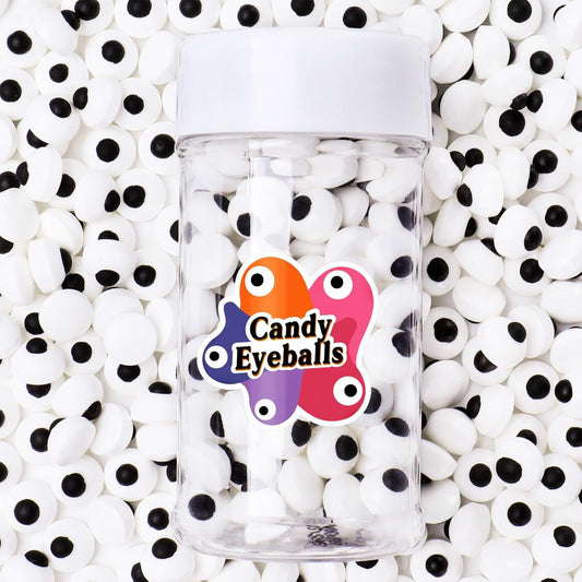Candy Eyes for Decorating Edible, 1Cm Candy Eyeballs Halloween Sprinkles for Cake Decorating, Small Googly Eyes Ball for Baking Cupcakes Cookies 3.5 Oz, White