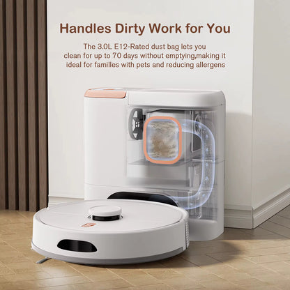 3-In-1 Sweeping Mopping Pet Grooming Robot Vacuum Cleaner with Lidar Navigation App & Voice Control Aspiradora Robot