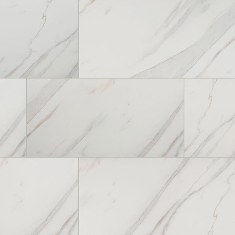 Pietra Calacatta 12x24 Porcelain Tile - Polished & Matte