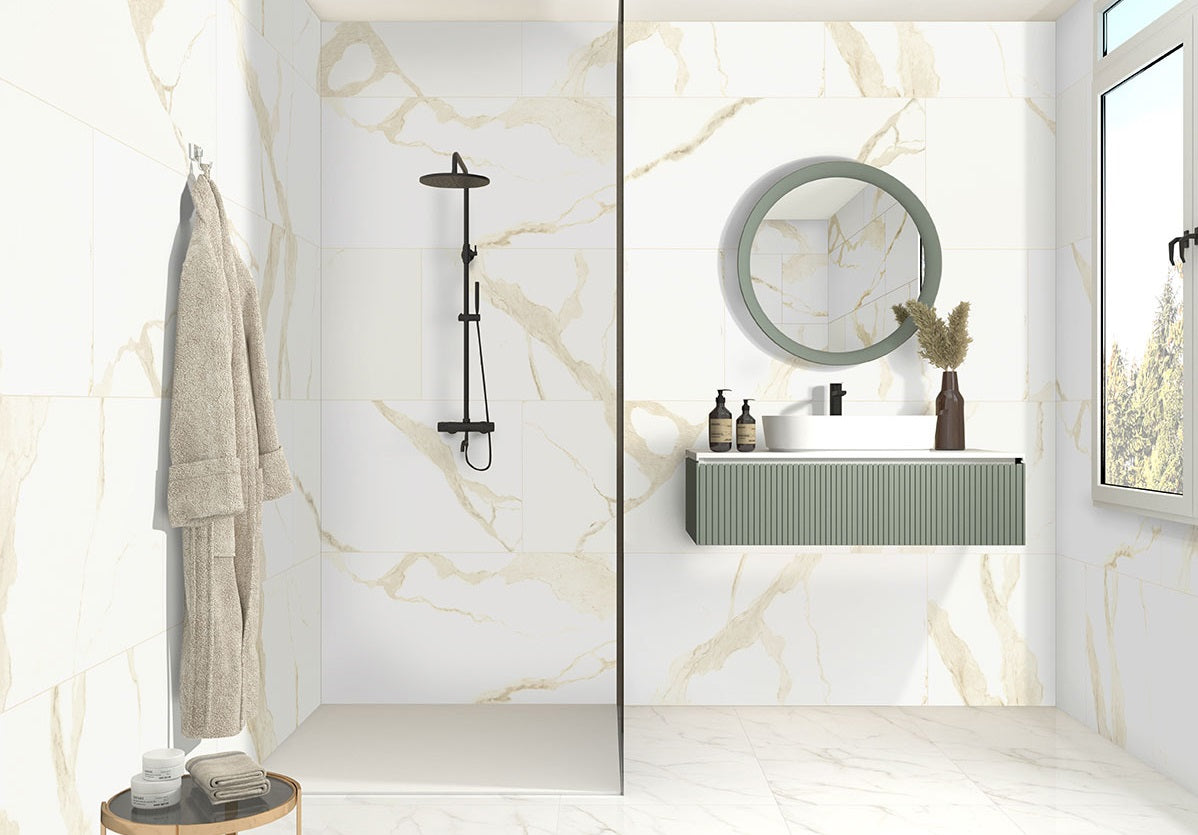 Eden Calacatta 24x48 Porcelain Tile - Matte & Polished