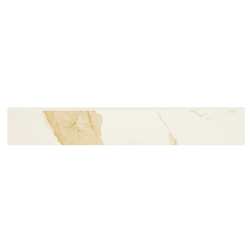 Eden Calacatta 4x24 Bullnose Porcelain Trim Tile - Matte & Polished