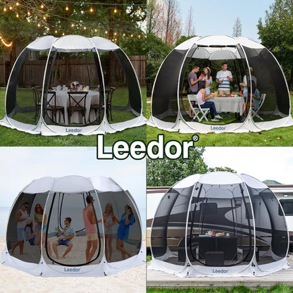 Pop up Screen House, 6-10-15 Person Outdoor Screen Tent，Camping Screen Room with Carry Bag, Screened Gazebo with Mosquito Netting, Instant UV Resistant Sun Shelter for Garden, Patio, Backyard