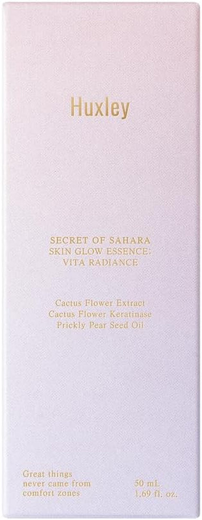 Secret of Sahara Skin Glow Essence: Vita Radiance 50Ml/1.69 Fl. Oz.| Hydrating Korean Skin Care | Dull Skin | Daily Exfoliant Care
