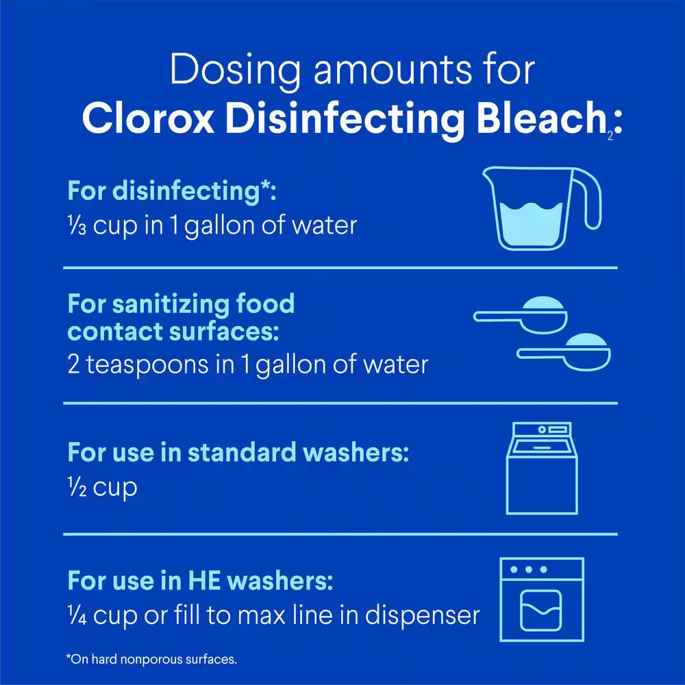 Concentrated Regular Disinfecting Liquid Laundry Bleach, 81 Fl.Oz. 6-Pack