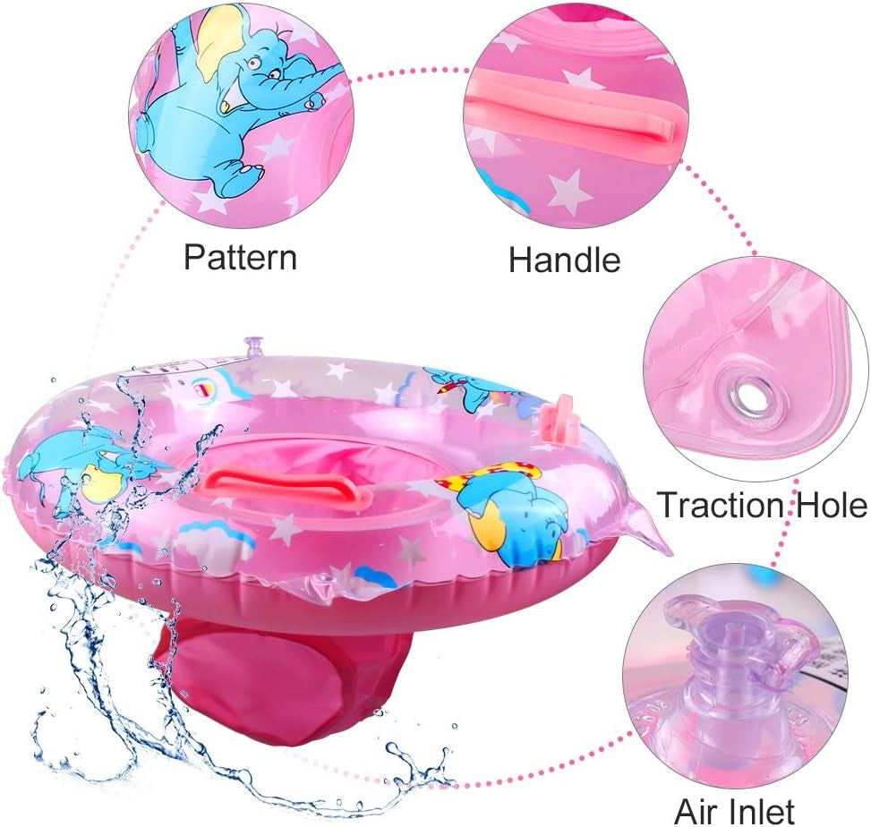 Baby Swimming Float, Inflatable Swimming Ring with Float Seat for 6 Months-6 Years Children