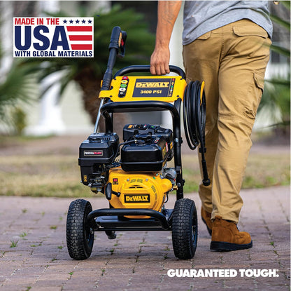 DXPW3400PRNB-S Pressuready 3400 PSI Gas Pressure Washer with Quick Start Technology, 2.5 GPM Axial Cam Pump, 208Cc Engine, Cold Water, Includes 25-Ft Hose, Nozzles, Spray Gun & Wand, 49-State