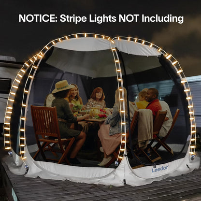 Pop up Screen House, 6-10-15 Person Outdoor Screen Tent，Camping Screen Room with Carry Bag, Screened Gazebo with Mosquito Netting, Instant UV Resistant Sun Shelter for Garden, Patio, Backyard