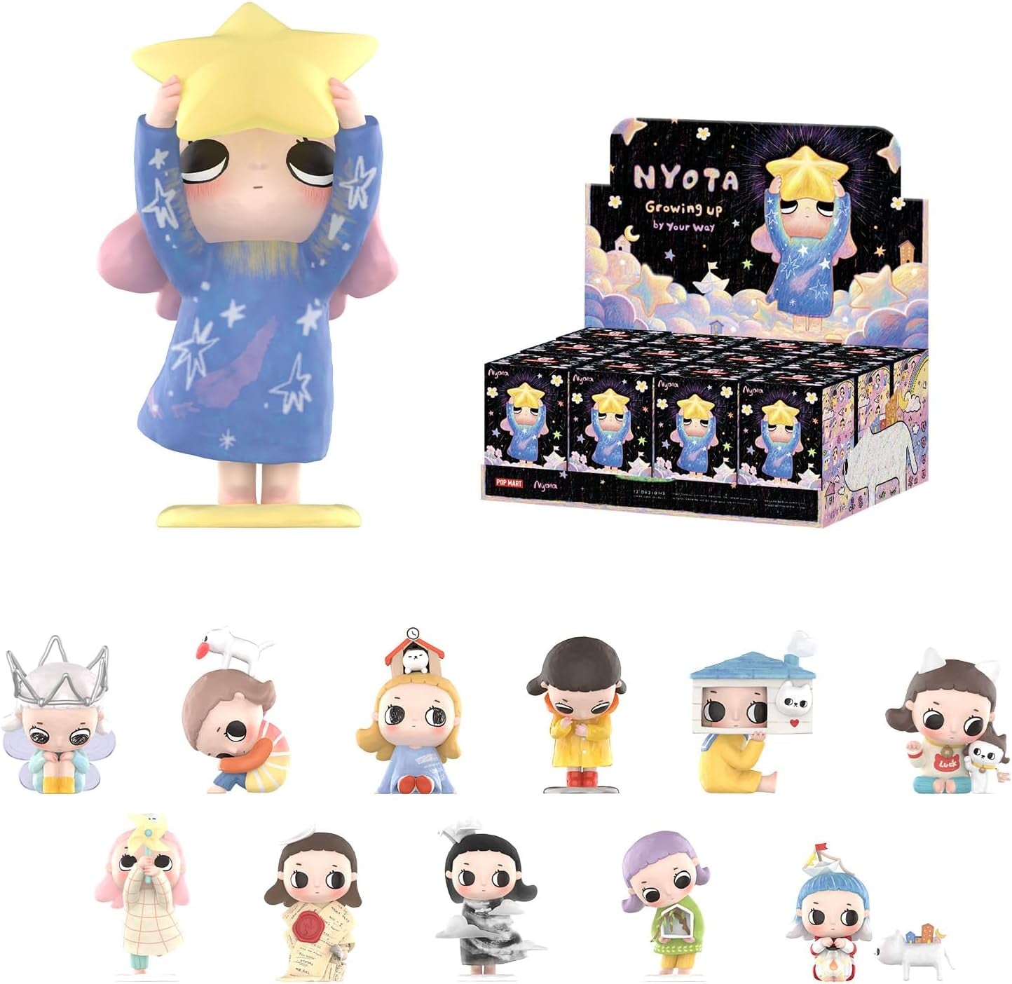 Nyota Growing up by Your Way Series Figures, 12Pcs Blind Box Figures, Random Design Action Figures Collectible Toys Home Decorations, Holiday Birthday Gifts, Whole Set