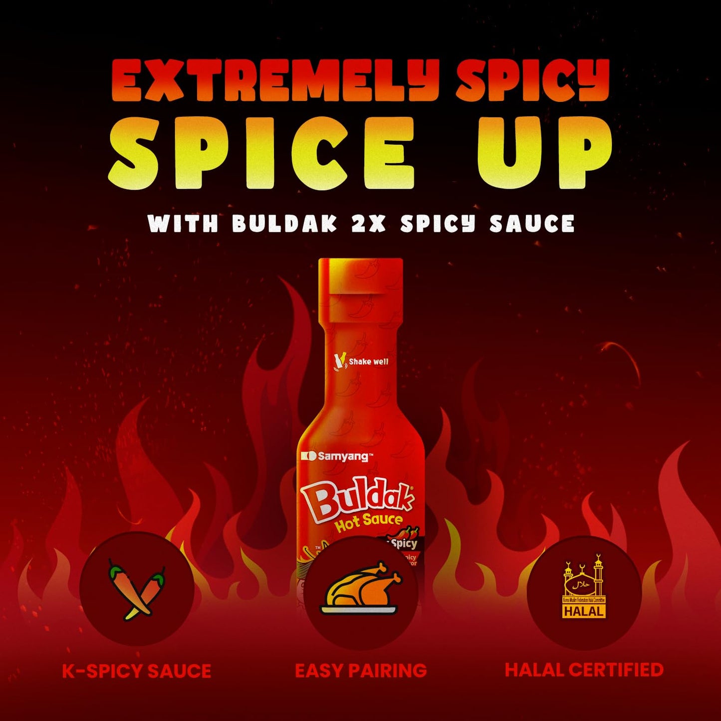 2Xbuldak Korean Spicy Hot Chicken Flavor Sauce 7Oz (Pack of 1)