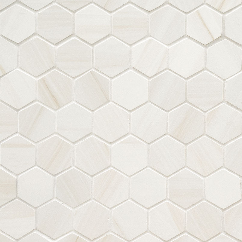 Eden Dolomite 2" Hexagon Mosaic Porcelain Tile - Matte