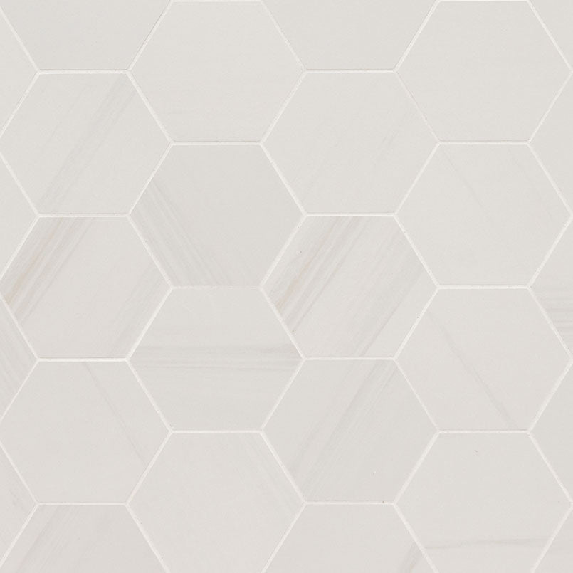 Eden Dolomite 3" Hexagon Mosaic Porcelain Tile - Matte